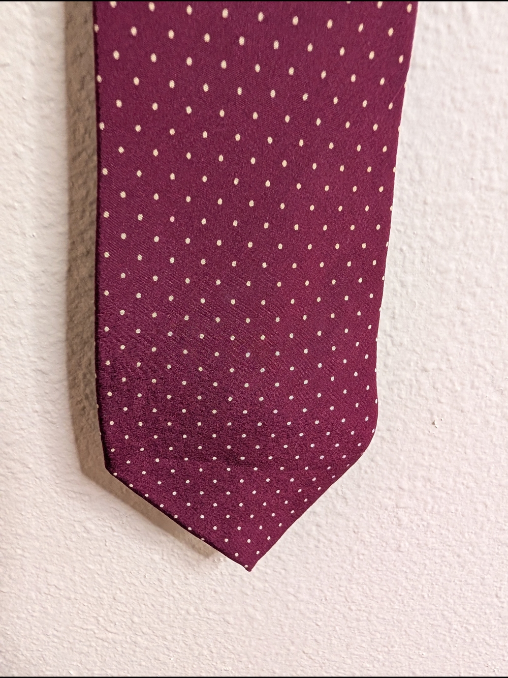 DIVA Pure Silk Tie | Burgundy Wine Pin Dot | Made in Italy